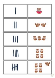 Memory - różne sposoby przedstawiania liczb 1-10