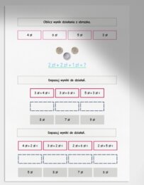 Obliczenia pieniężne - dodawanie w zakresie do 10. Karta pracy. Sprawdzian