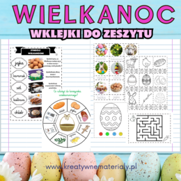Wielkanoc- wklejki do zeszytu i ćwiczenia do druku
