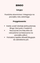 🎲 Back to School Bingo – gotowe plansze do druku