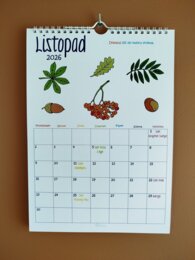 Kalendarz 2026 z kartą pracy na każdy miesiąc. Dni nietypowe.