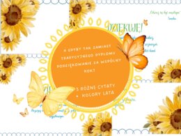 Słoneczne podziękowania za wspólny rok!