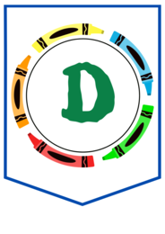 DZIEŃ KREDKI – biblioteka – świetlica – przedszkole – GIRLANDA – gazetka – wersja 2