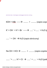Reakcje zobojętniania SOLE