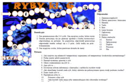 Ryby. Gra planszowa dla klasy 6