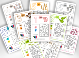 CYFRY 0-9 - karty pracy, kolorowanka, kodowanka, kodowanie, liczenie, zerówka, klasa 1