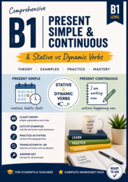 Comprehensive B1 Present Simple & Continuous & stative dynamic verbs