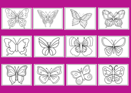 DZIEŃ MOTYLA – Galeria portretów – kolorowanka – kolorowanki – WIOSNA – biblioteka – świetlica – przedszkole – 30 wersji