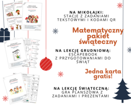 Matematyczny pakiet świąteczny (klasy 4-8)