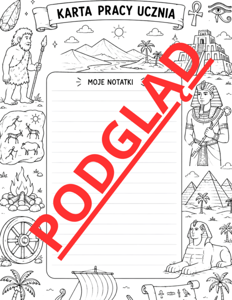 Uniwersalna Graficzna Karta Pracy – „Moje Notatki”- Historia