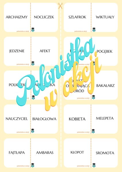 Archaizmy - gra typu DOMINO