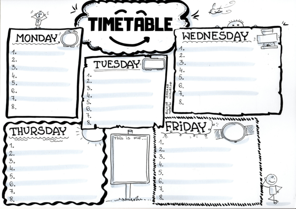TIMETABLE & BOOKMARKS - GIFT dla Ucznia