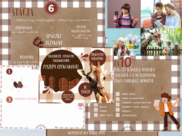 Słodkie opowiadanie- stacje zadaniowe.