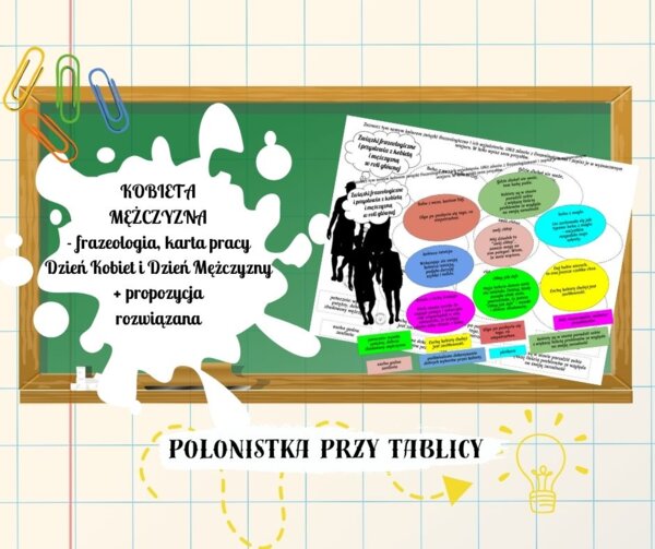 Dzień Kobiet Dzień Mężczyny baba chłop frazeolgia karta pracy