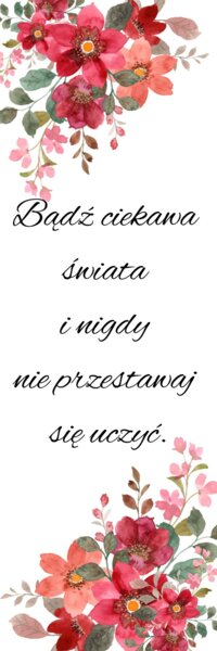 zakładka do książki - kwiaty