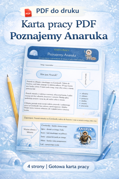 Karta pracy „Poznajemy Anaruka”