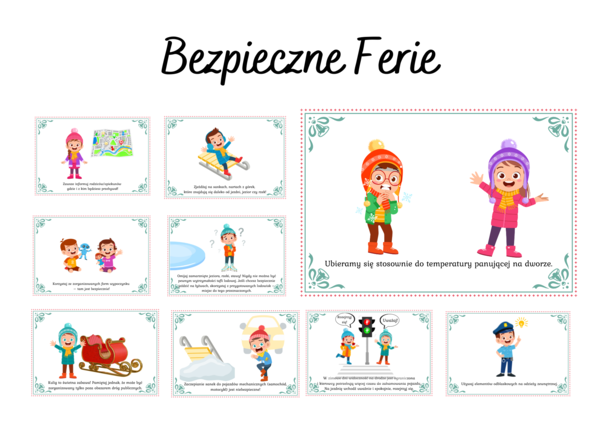 Bezpieczne ferie - gazetka