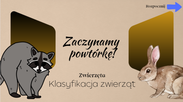 Klasyfikacja zwierząt - rozwój zarodkowy – ćwiczenia online na monitor interaktywny Biologia / Interaktywna lekcja biologii