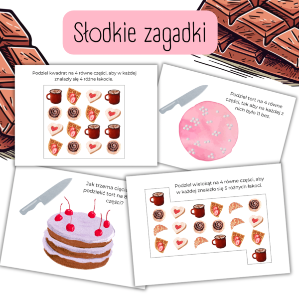 SŁODKIE ZAGADKI - zagadki logiczne / dzień logiki / łamigłówki / walentynki