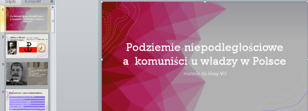 Podziemie niepodległościowe a komuniści u władzy - prezentacja