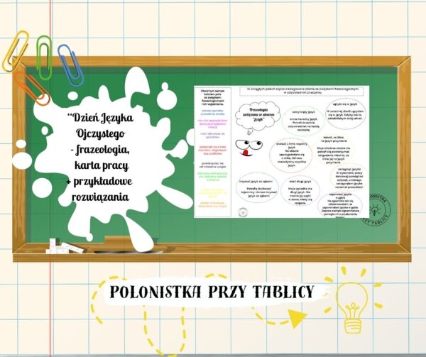 Frazeologizmy - język - rozwiaząnia - Dzień Jezyka Ojczystego - MDJO