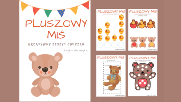 Pluszowy miś - kreatywne karty pracy