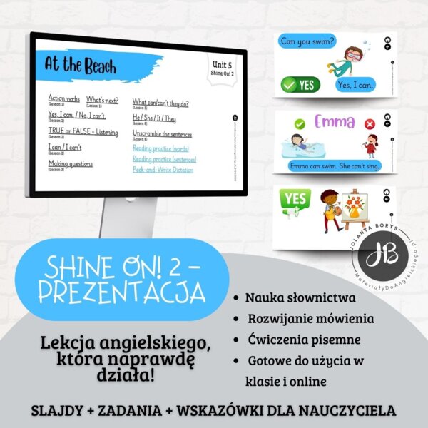 Prezentacja Shine On! 2 – Unit 5 At the Beach