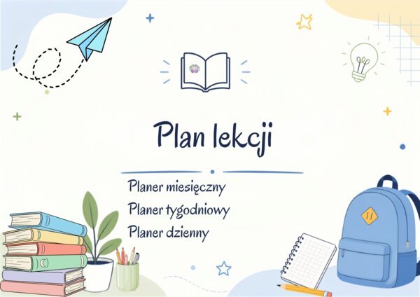 Szkolny Niezbędnik Organizacyjny: Plany Lekcji i Planery (PDF do druku)