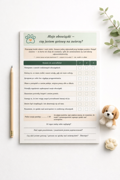 Moje obowiązki – czy jestem gotowy na zwierzę?