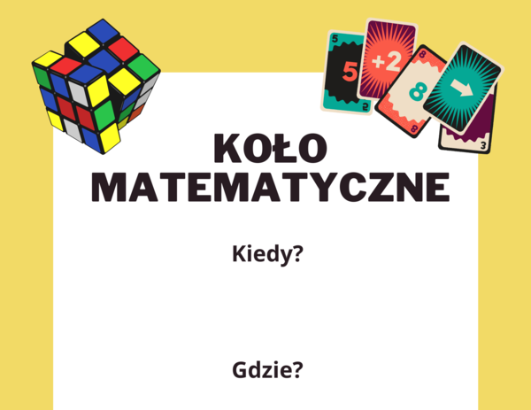 Plakat „Koło matematyczne”
