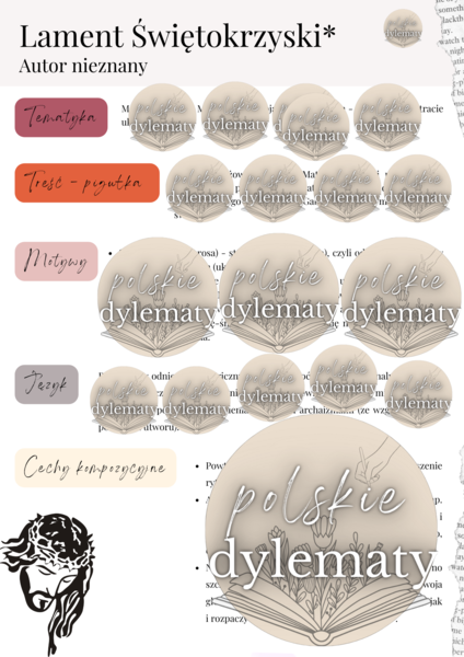 Lament świętokrzyski - opracowanie maturalne 7 stron