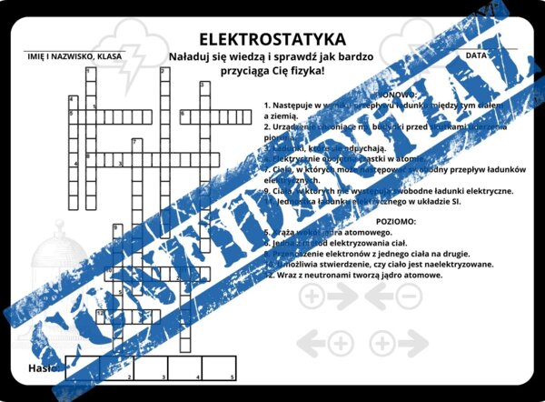 Elektrostatyka - krzyżówka