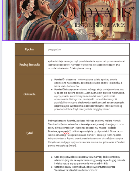 ,,Quo Vadis" opracowanie