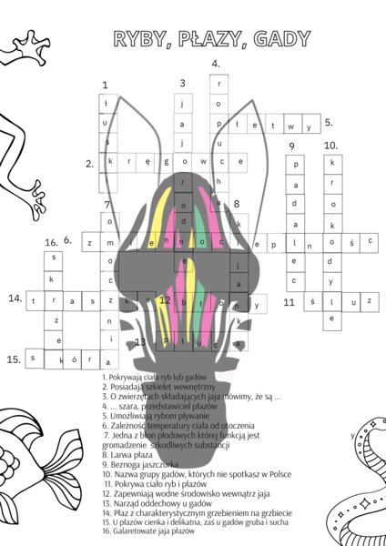 Krzyżówka ryby_płazy_gady