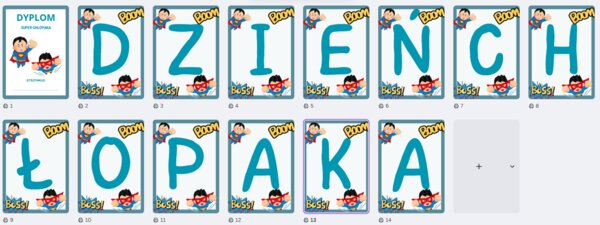 Dzień chłopaka dyplom + girlanda