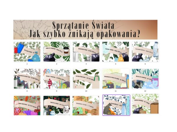 Sprzątanie Świata - gazetka szkolna - Jak szybko znikają opakowania?