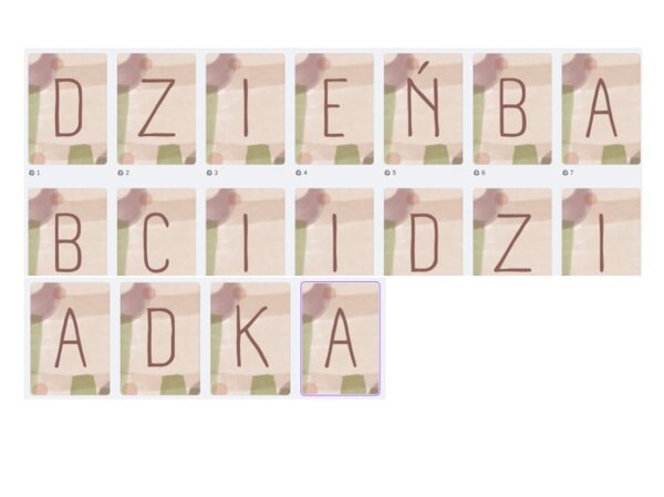 DZIEŃ BABCI I DZIADKA - NAPIS GIRLANDA