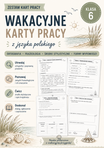 Wakacyjne karty pracy dla kl. 6