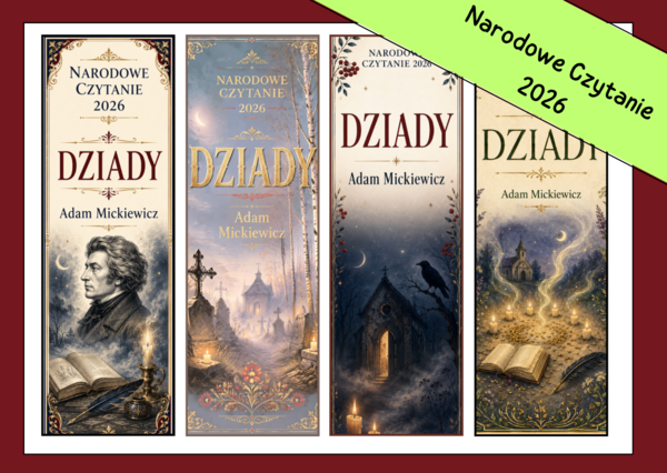❤️📖NARODOWE CZYTANIE 2026 zakładki do książek retro 2