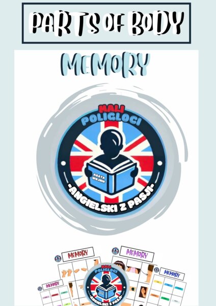 Memory z materiału -"Parts of body" (części ciała)