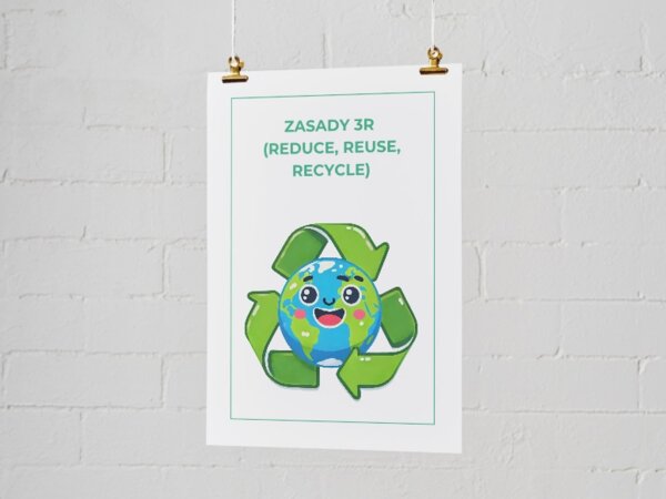 Plakat „Zasady 3R” (Reduce, Reuse, Recycle)