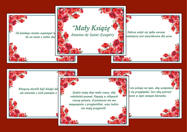 "MAŁY KSIĄŻĘ" – CYTATY – gazetka – 14 stron – wersja 2