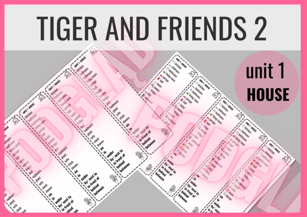 Tiger and Friends 2 unit 1 – zakładki do książki
