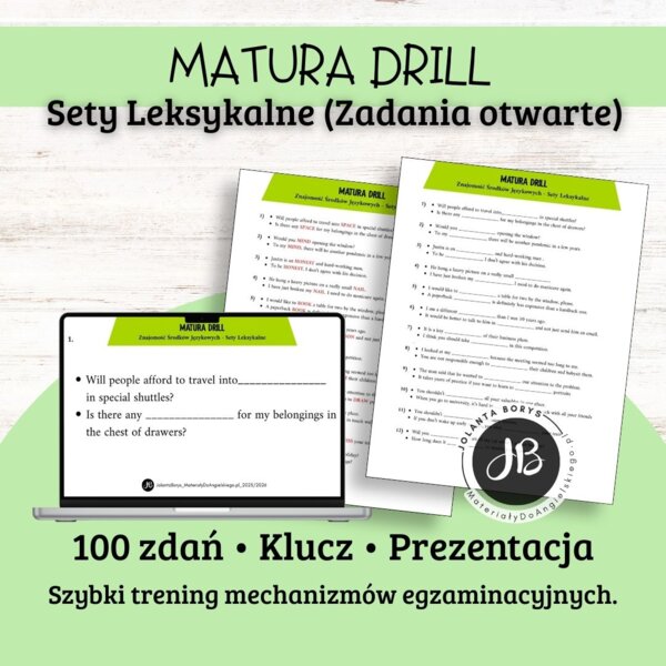 MATURA DRILL - Znajomość Środków Językowych - Sety Leksykalne