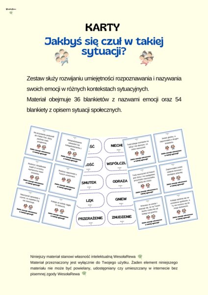Jakbyś się czuł? - rozpoznawanie emocji w różnych kontekstach sytuacyjnych.