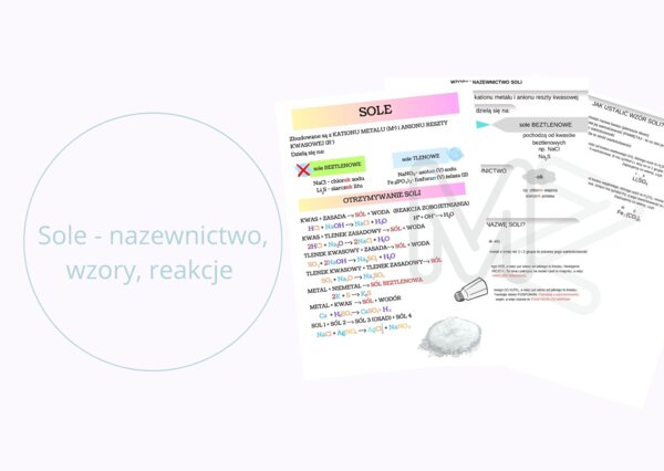 Sole - notatka dla ucznia