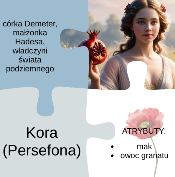 Puzzle bogowie greccy i ich atrybuty, mitologia grecka