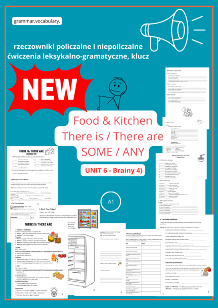 Food & Kitchen  There is/ There are- Brainy 4-U6- KLASA 4-RZECZOWNIKI POLICZALNE i NIEPOLICZALNE