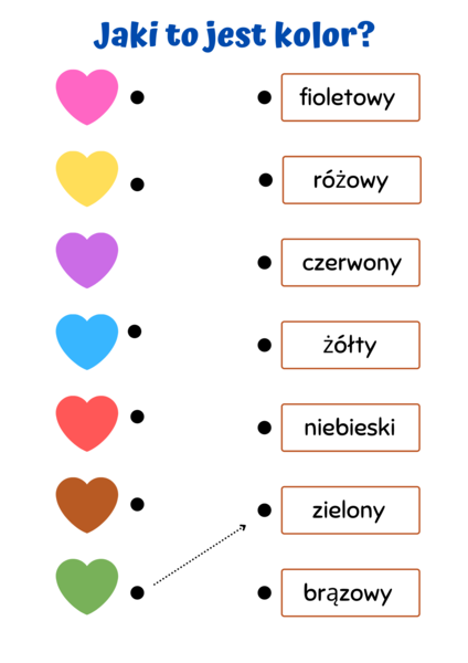 nauka nazw kolorów - język polski jako obcy