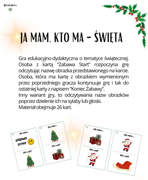 Świąteczne "Ja mam, kto ma?"